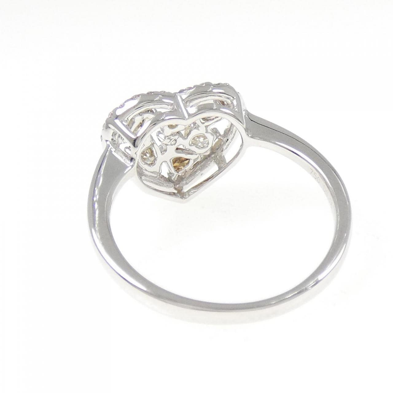 750WG ハート ダイヤモンド リング 0.52CT