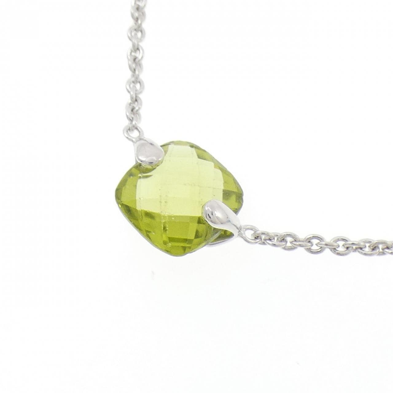 K18WG カラーストーン ネックレス