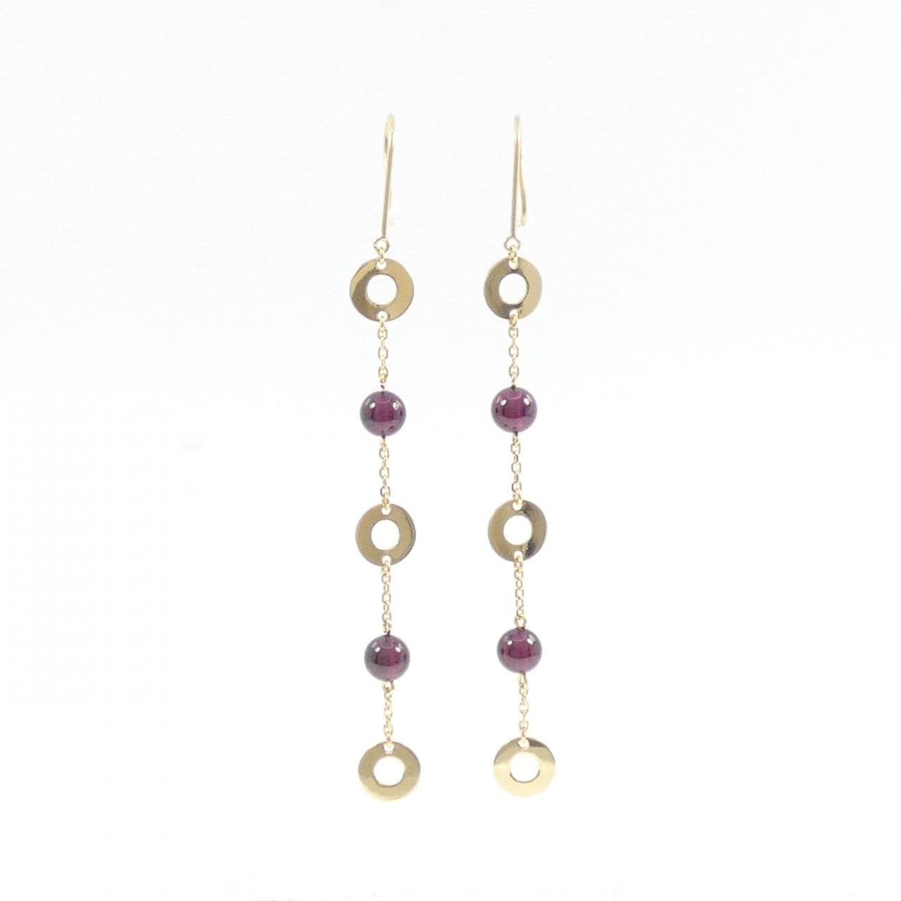 K18YG ガーネット ピアス