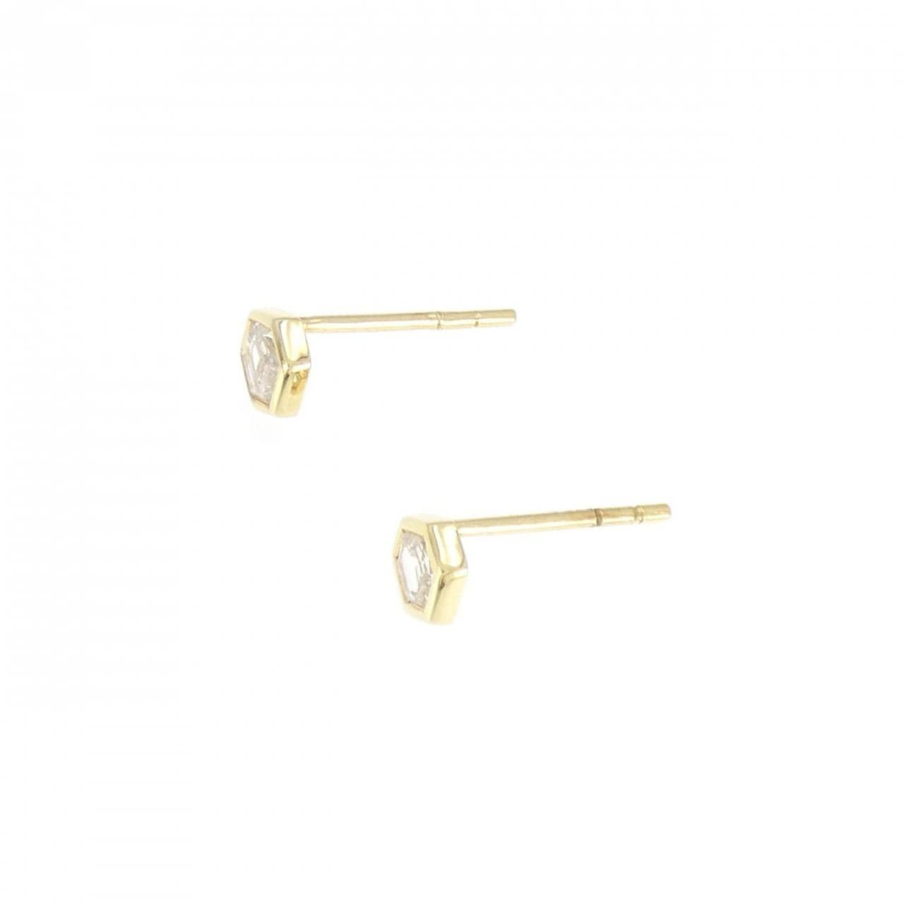 [BRAND NEW] K18YG Diamond Earrings 0.24CT