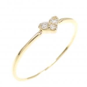 【リメイク】K18YG ハート ダイヤモンド リング 0.05CT