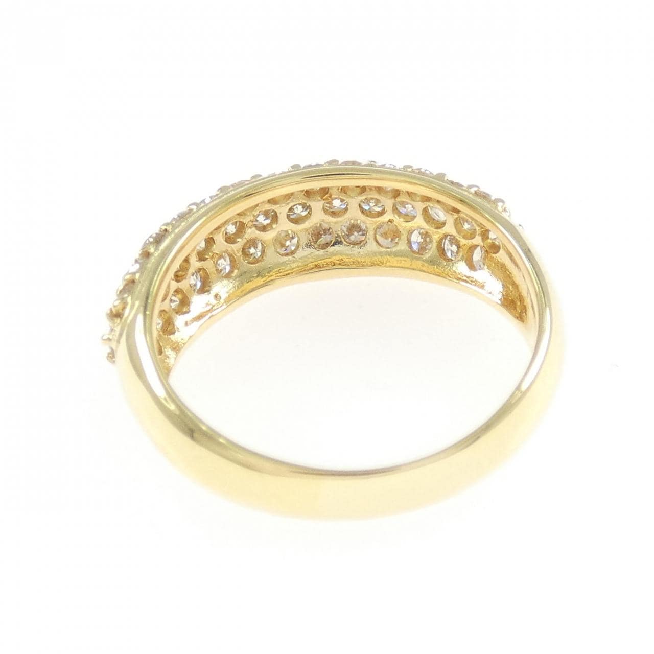 K18YG パヴェ ダイヤモンド リング 1.20CT
