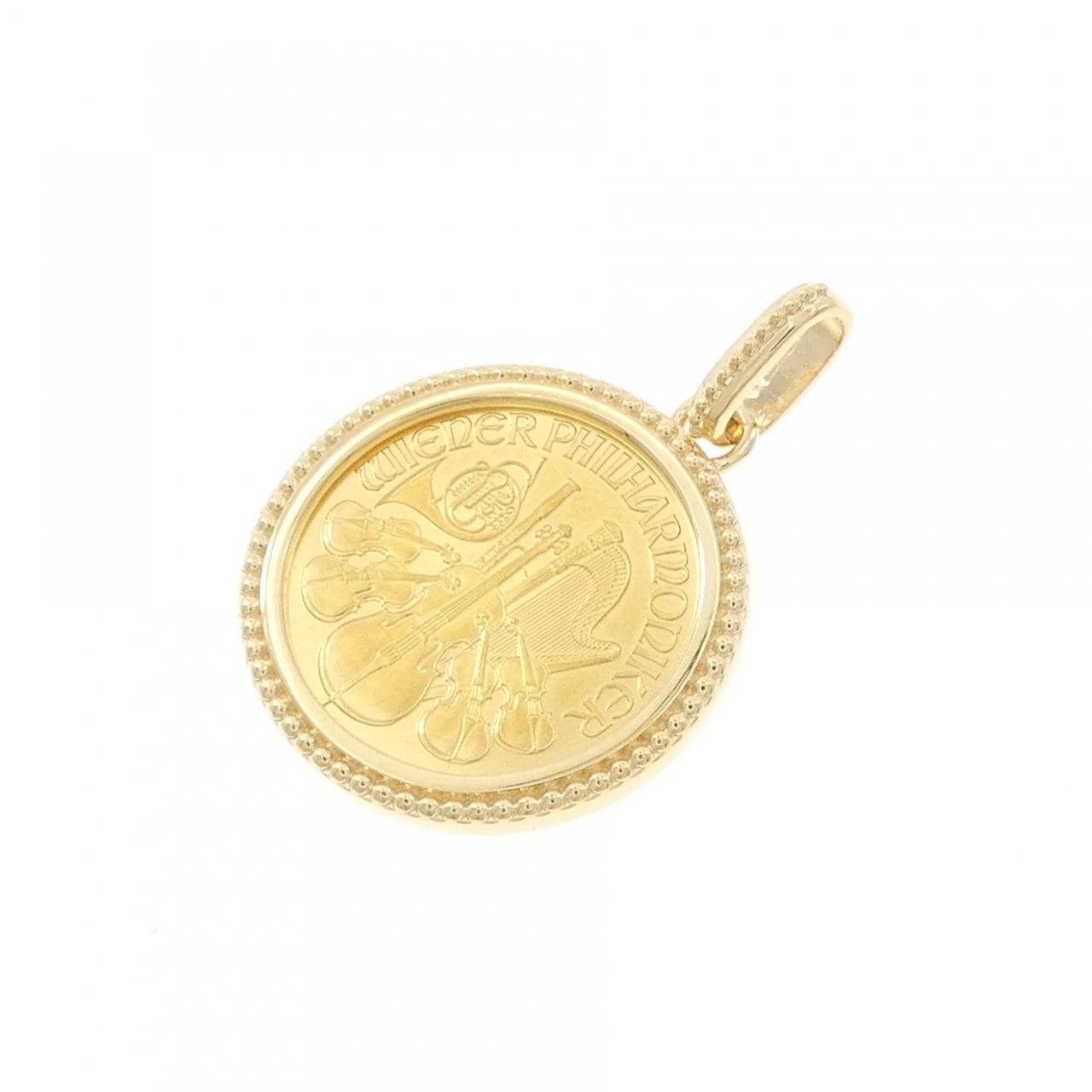 K18YG(枠) コイン ペンダント
