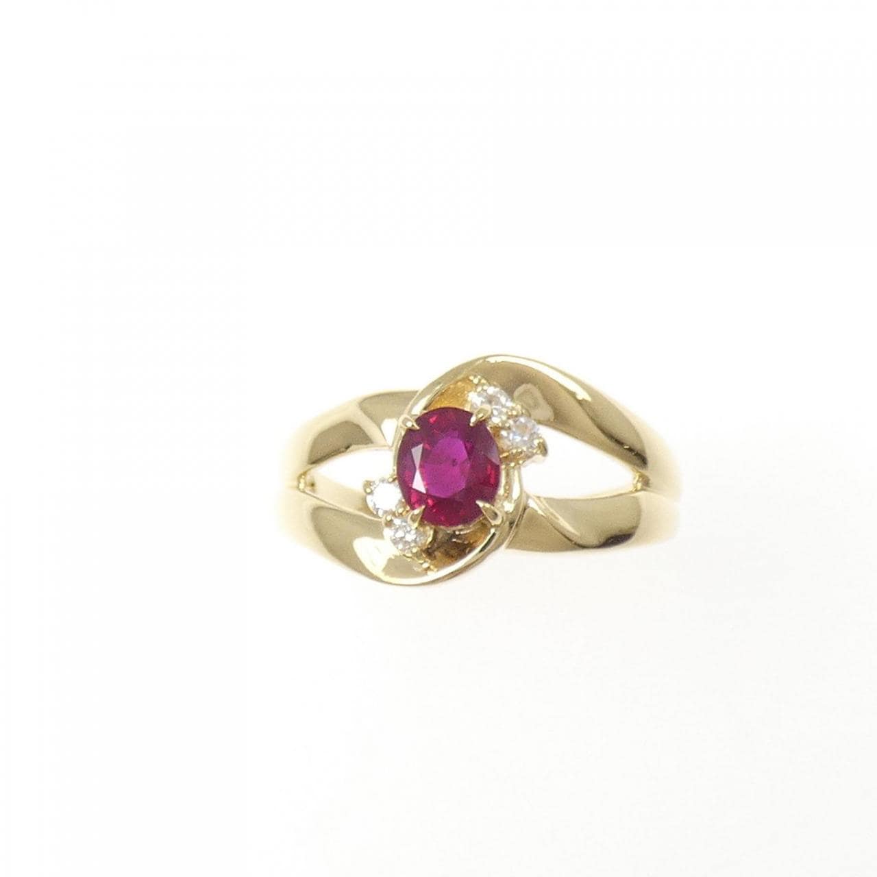 K18YG ルビー リング 0.639CT