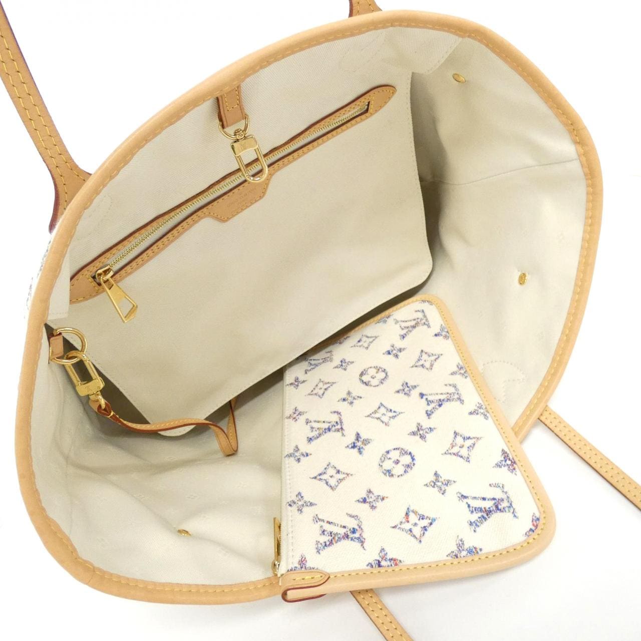 LOUIS VUITTON Monogram提花斜紋布 Neverfull 中號包 M24905