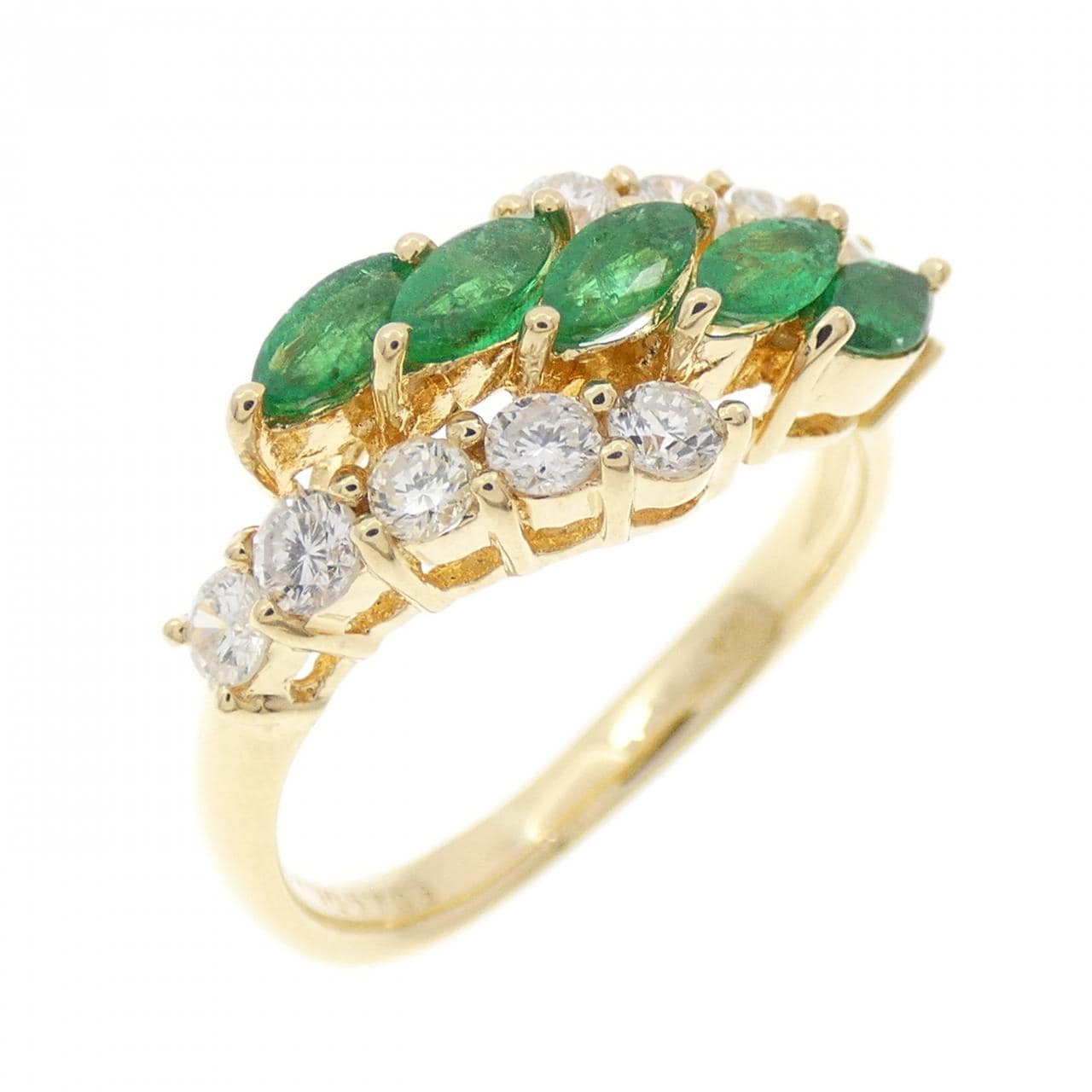 K18YG エメラルド リング 0.49CT