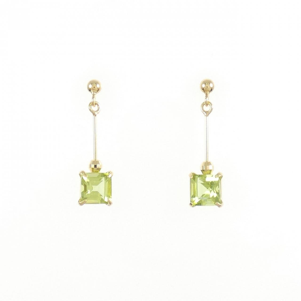 【新品】K18YG ペリドット ピアス