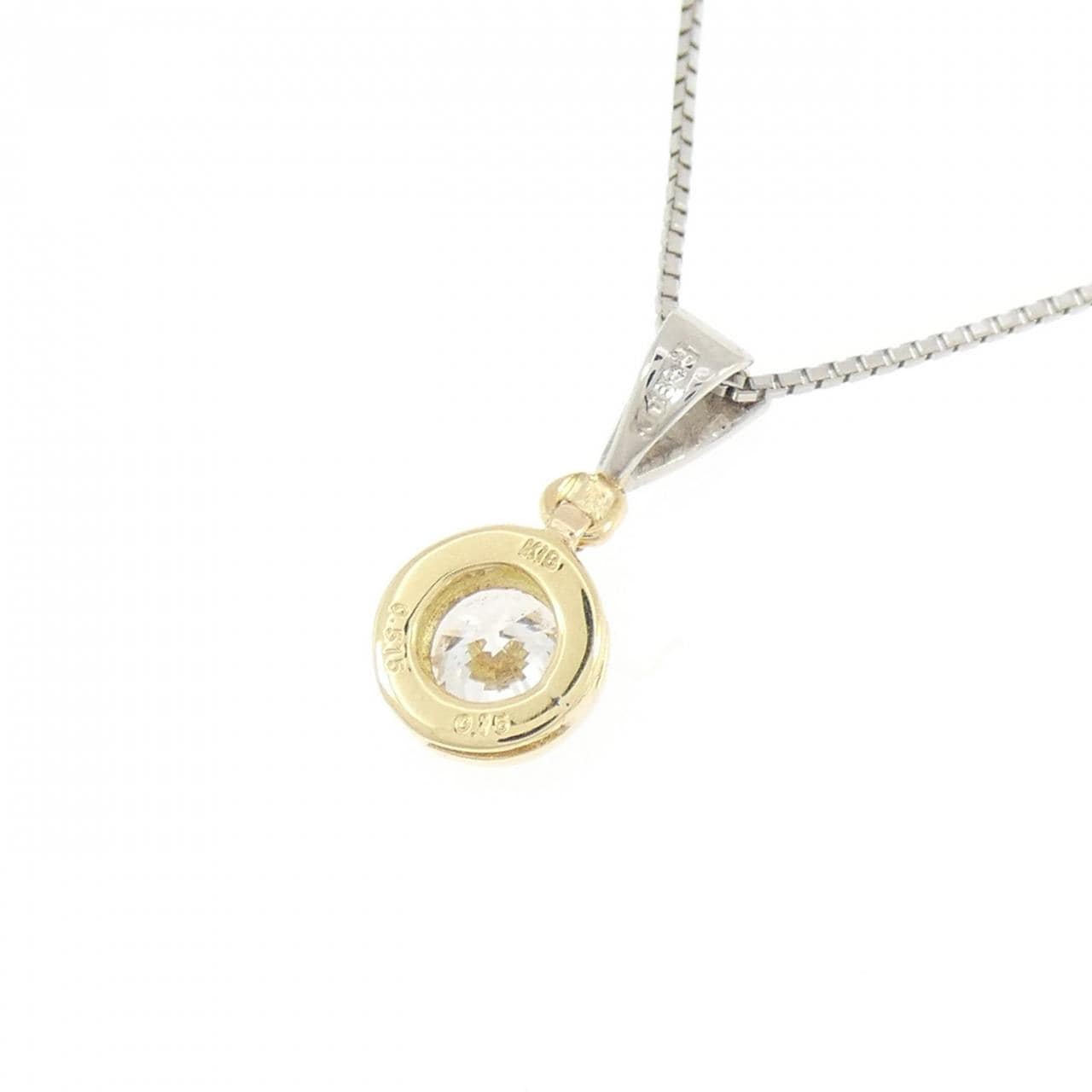 K18YG/PT900/PT850 ダイヤモンド ネックレス 0.515CT