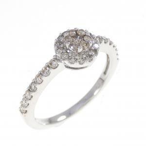 K18WG ダイヤモンド リング 0.37CT