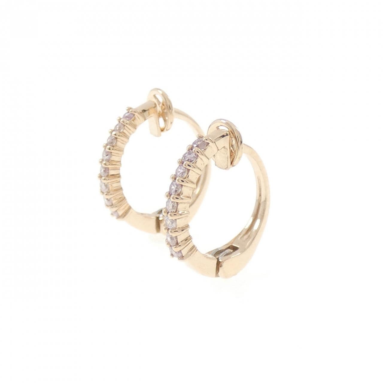 K18PG ピンクダイヤモンド イヤリング 0.10CT