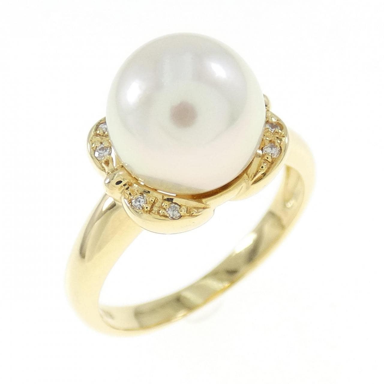 K18YG Akoya pearl ring 9mm
