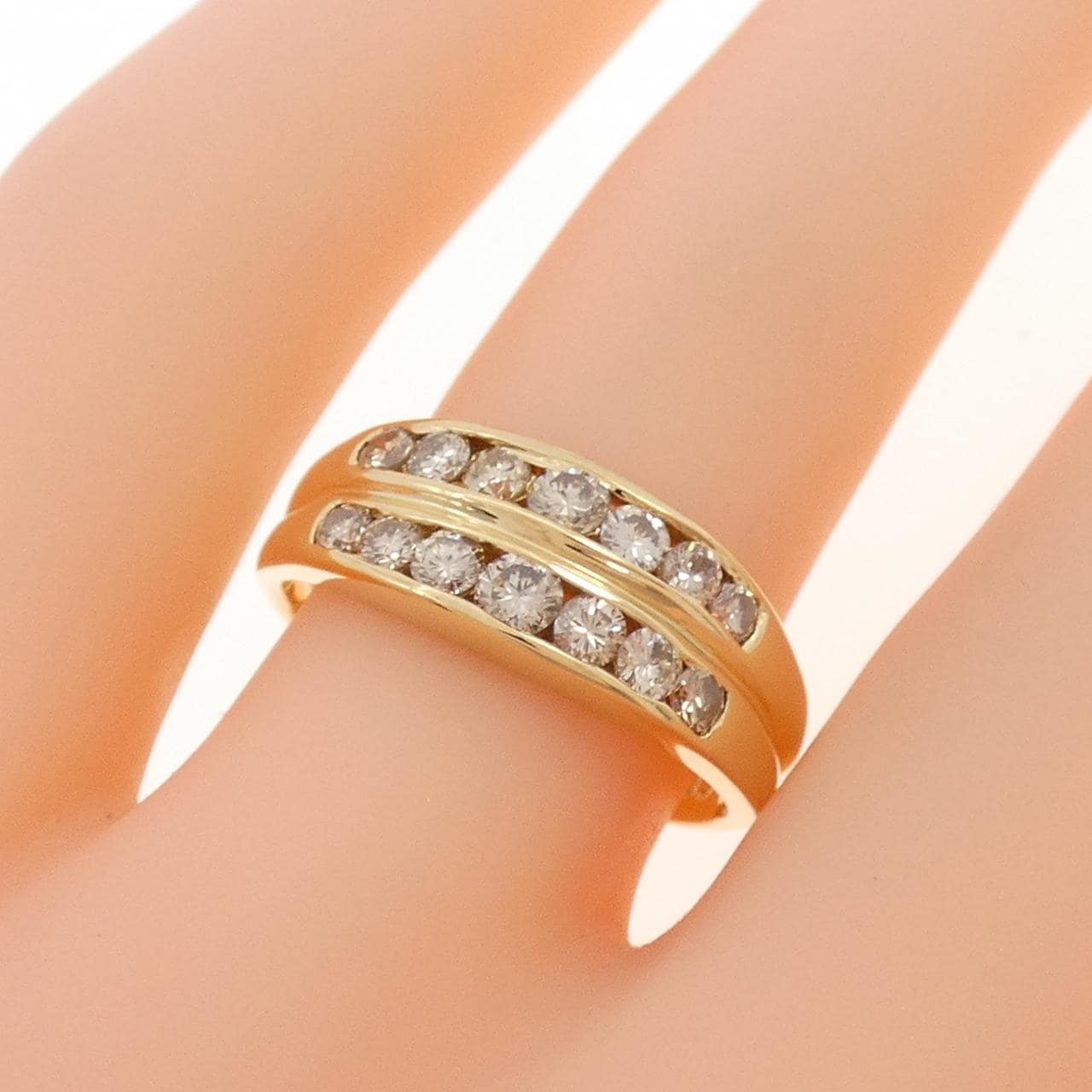 K18YG ダイヤモンド リング 0.61CT