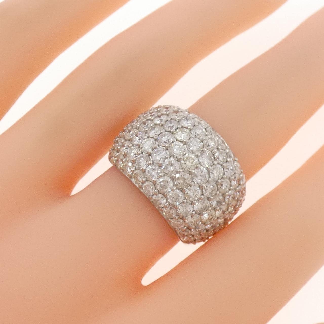 PT900 パヴェ ダイヤモンド リング 5.00CT