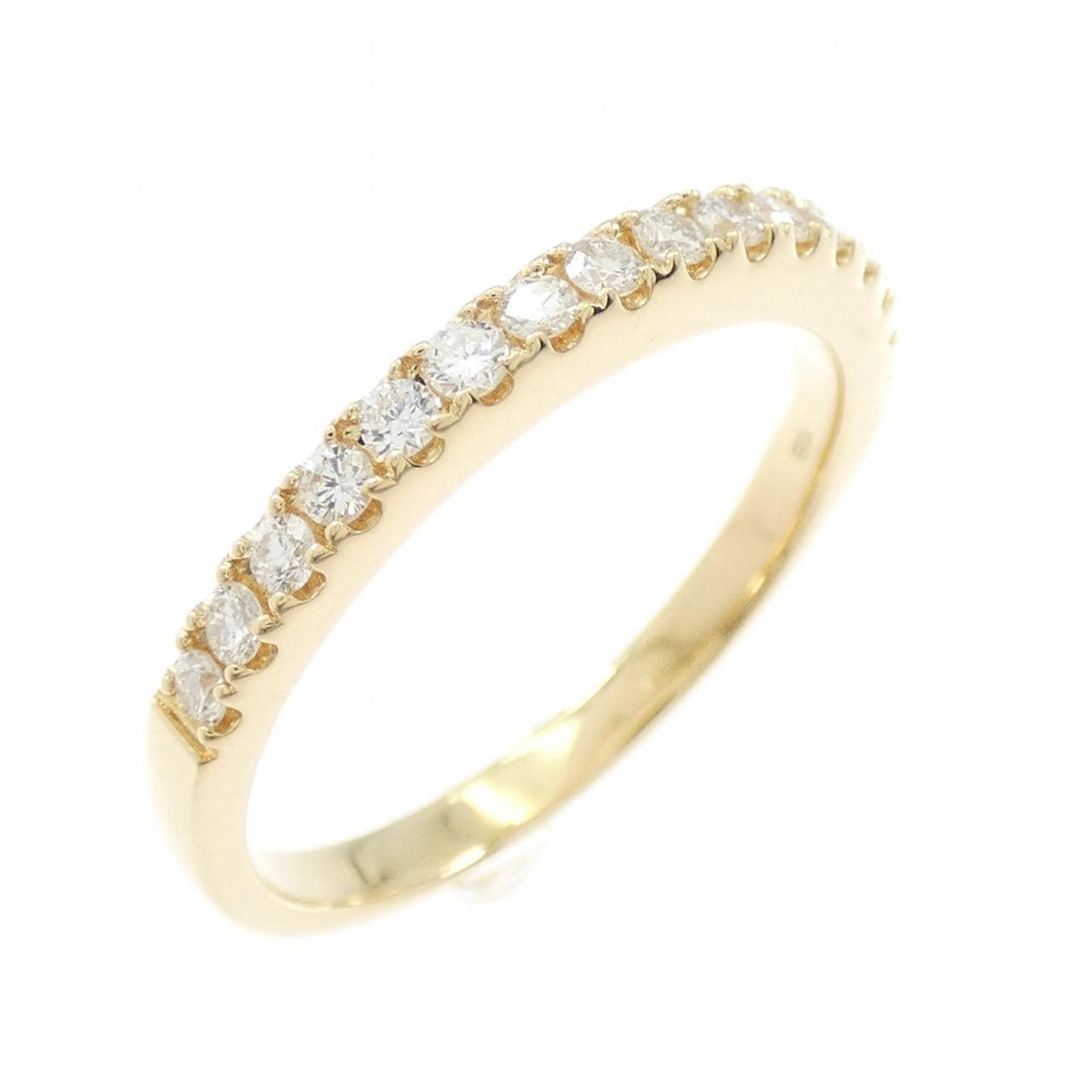 【リメイク】K18YG ハーフエタニティ ダイヤモンド リング 0.32CT