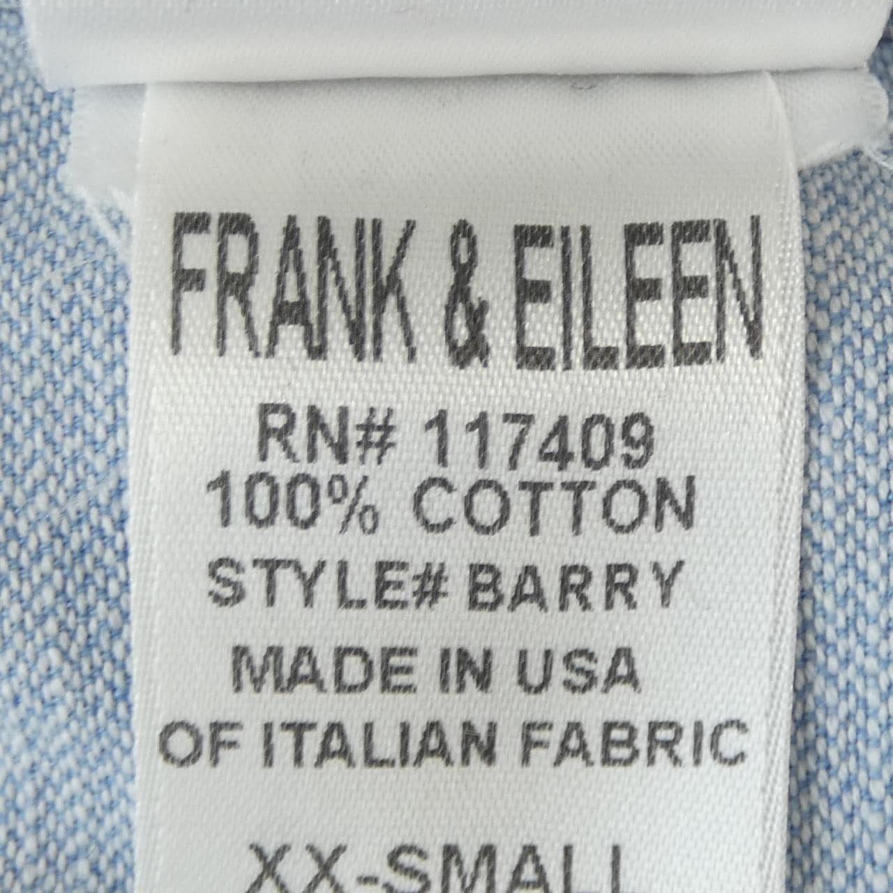 フランクアンドアイリーン FRANK&EILEEN シャツ