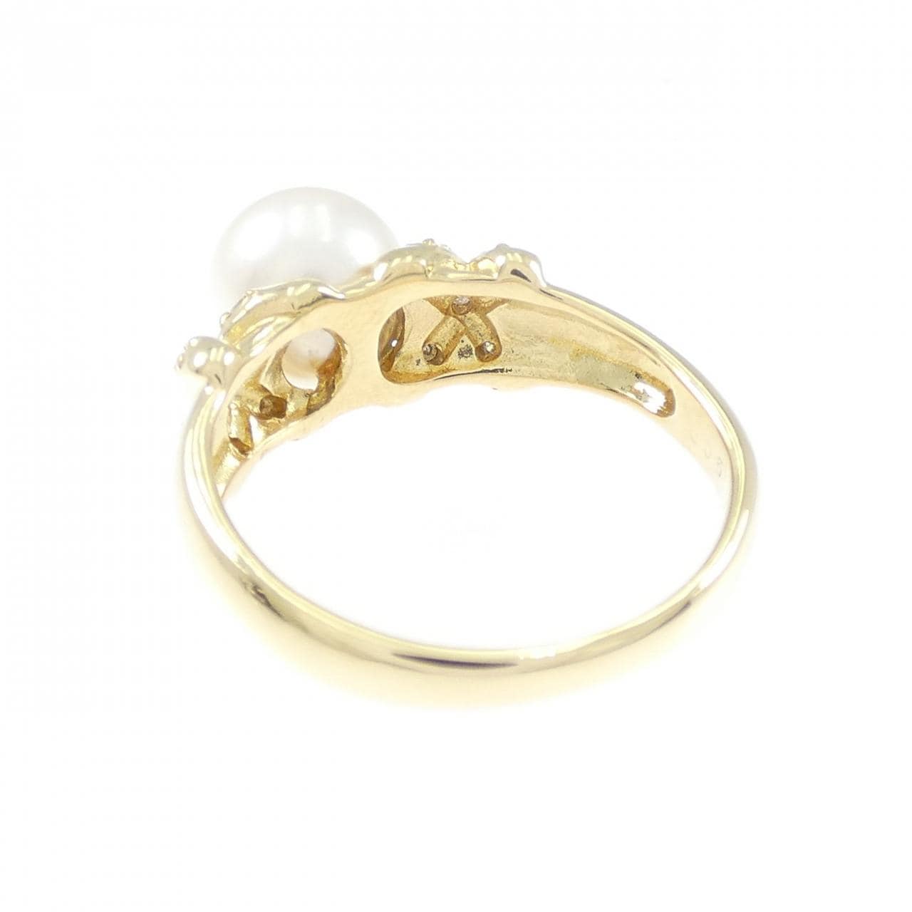 K18YG アコヤパール リング 6.8mm