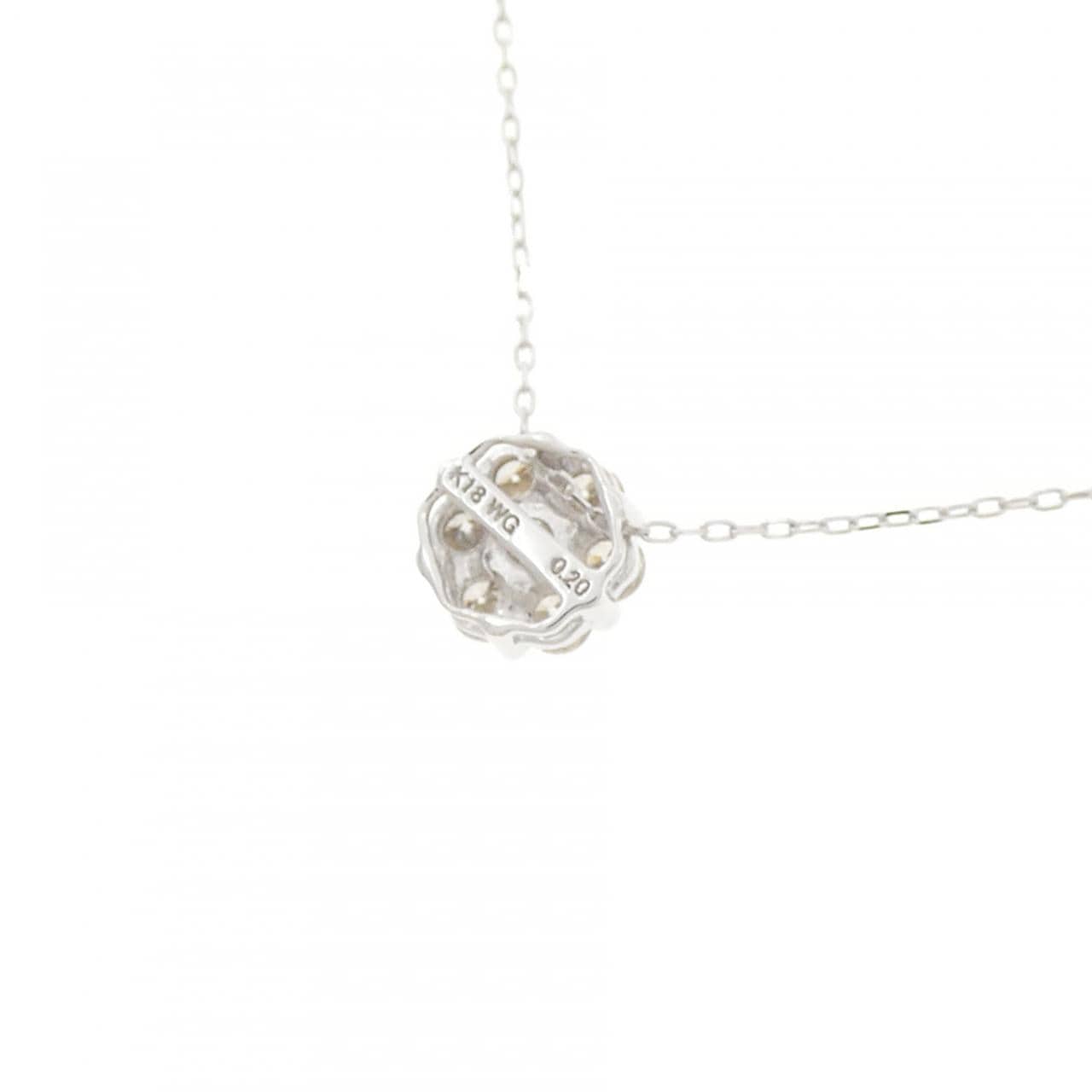 K18WG ダイヤモンド ネックレス 0.20CT