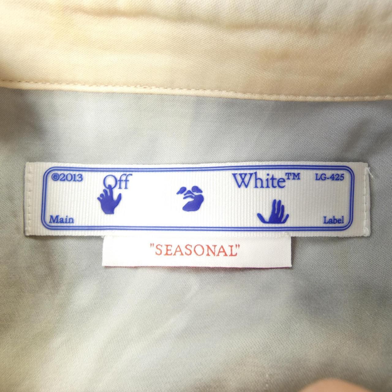 オフホワイト OFF-WHITE OMGG005S23FAB001 S／Sシャツ