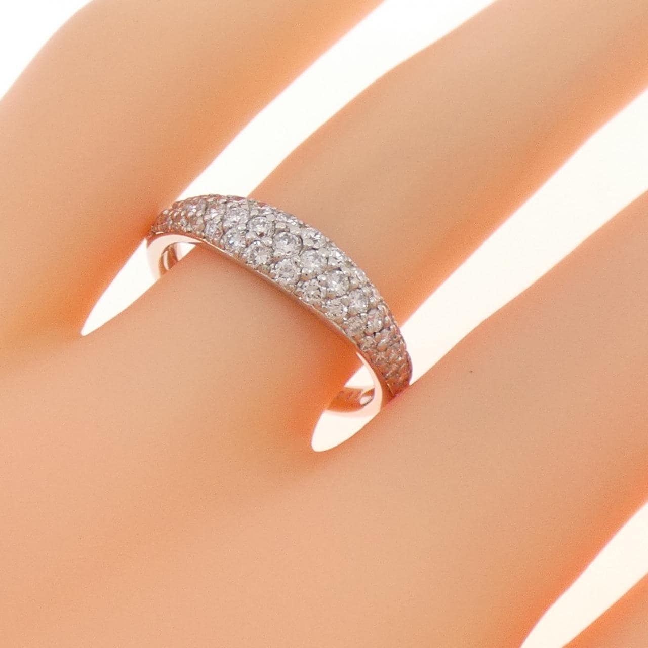 PT900 パヴェ ダイヤモンド リング 0.90CT