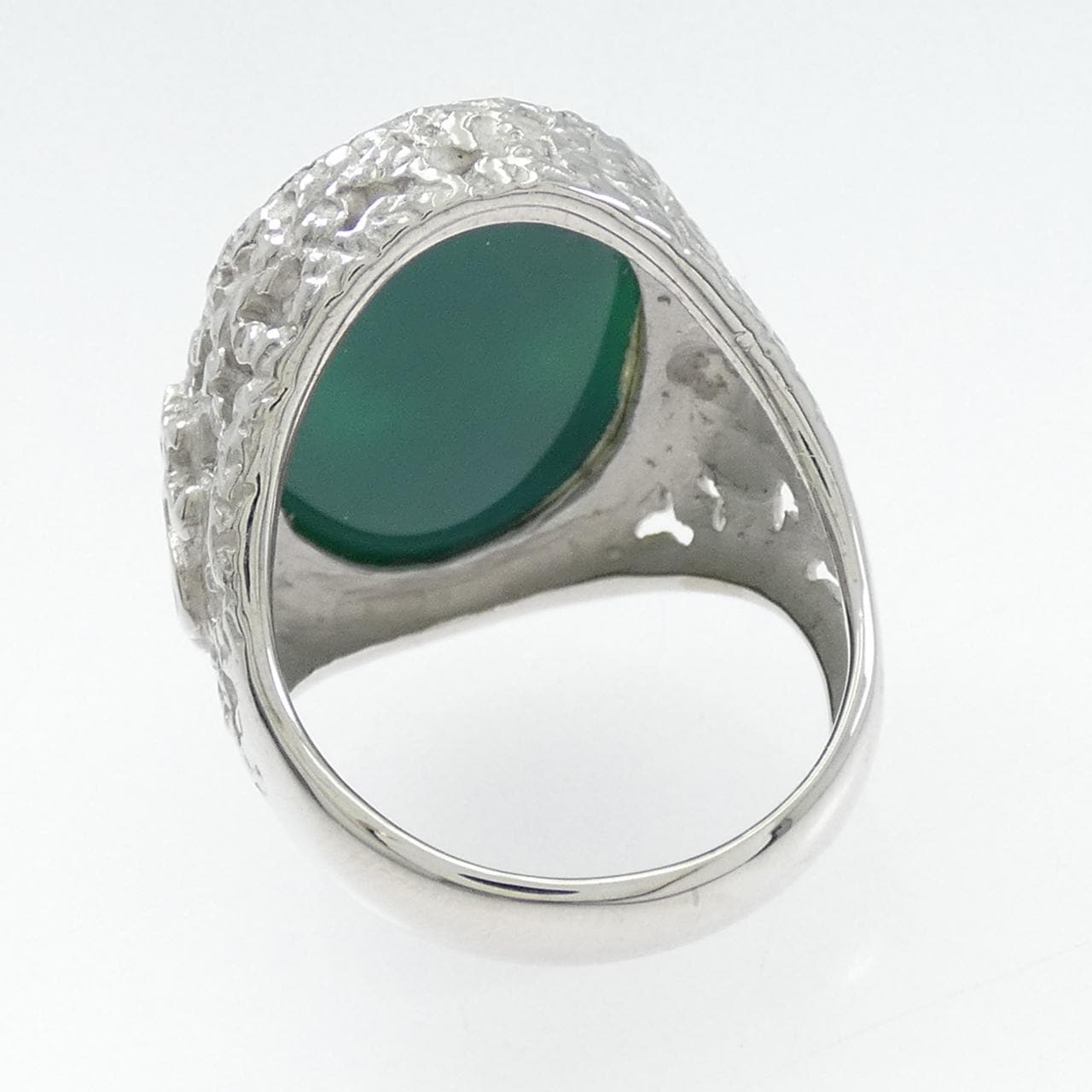 K18WG メノウカメオ リング