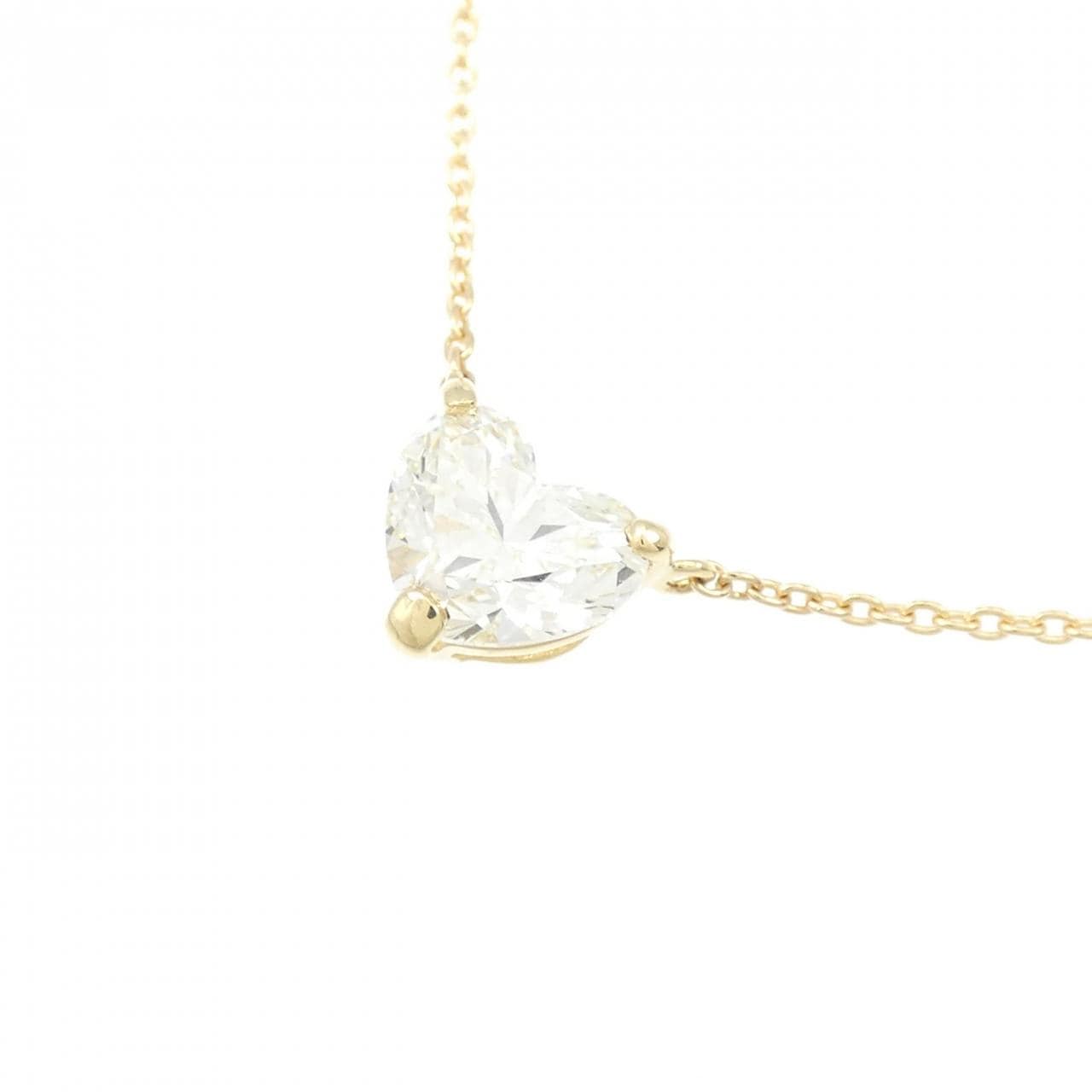 [Remake] K18YG Diamond Necklace 1.010CT M IF Heart Shape
