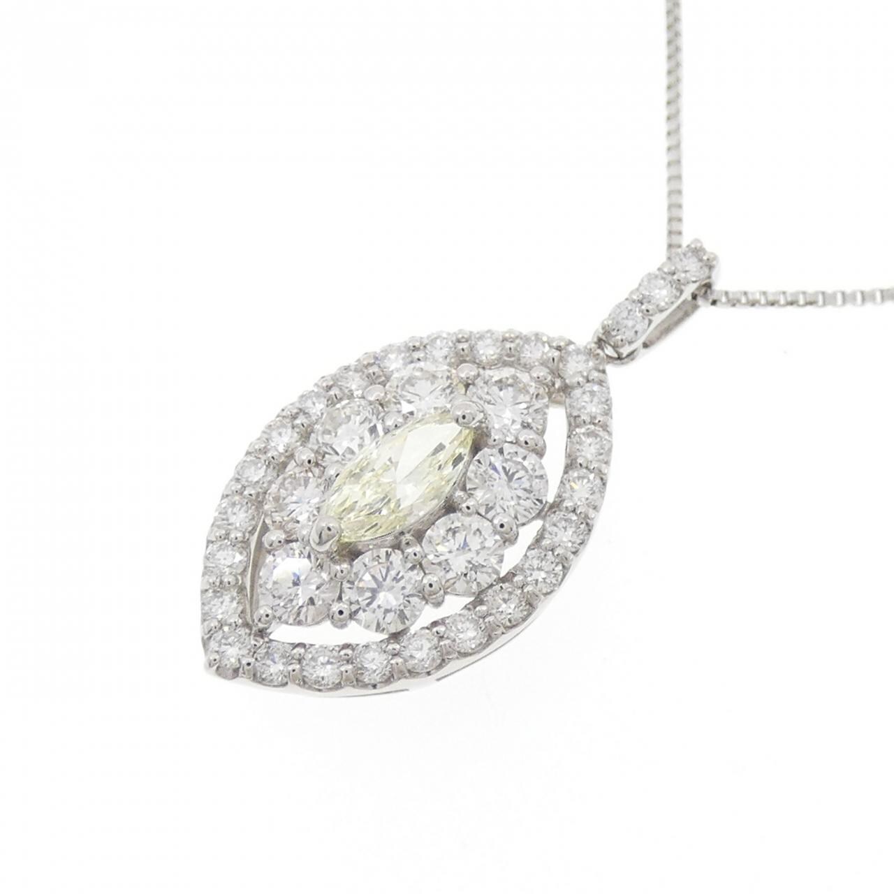 【新品】PT900/PT850 ダイヤモンド ネックレス 1.00CT