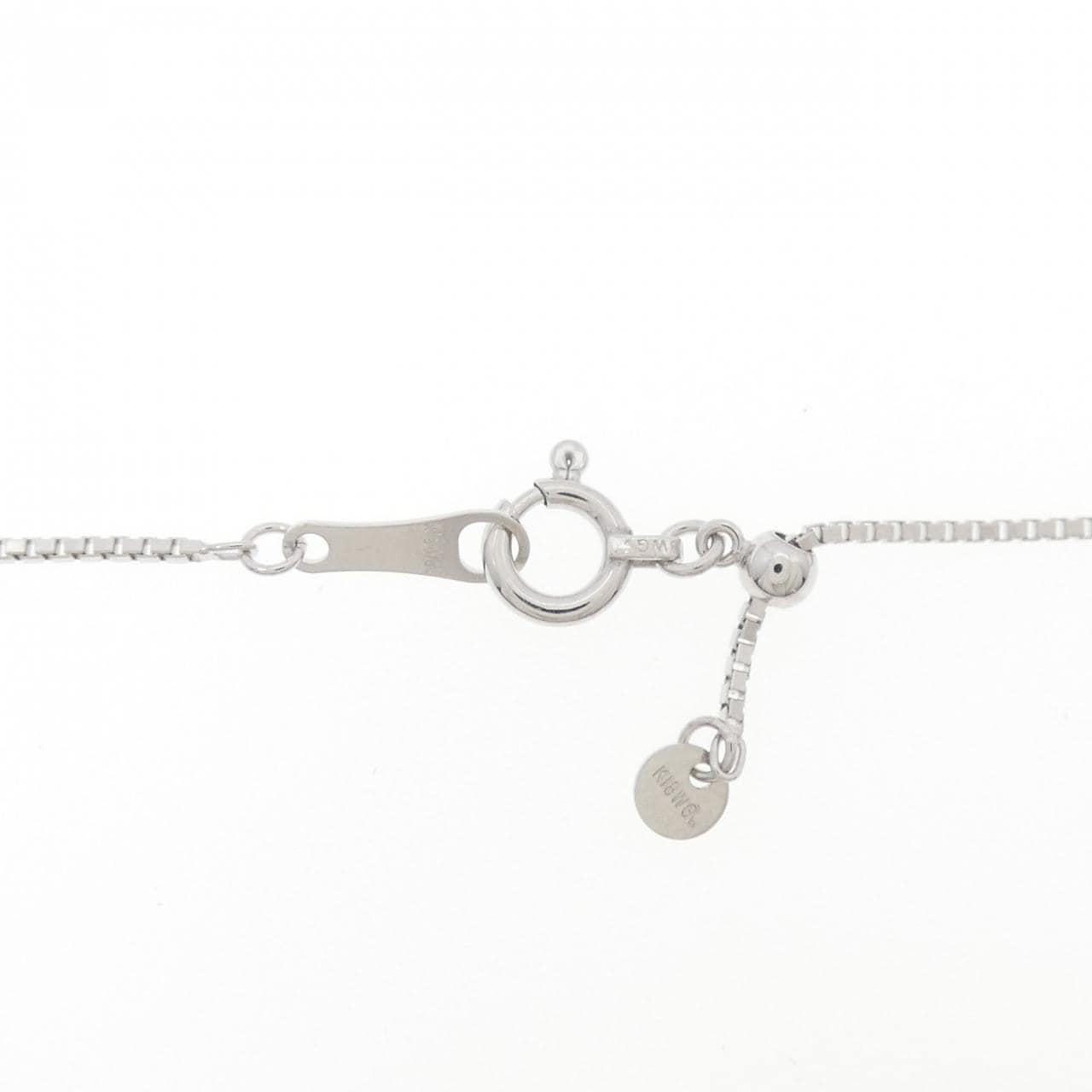 K18WG リボン トルマリン ネックレス 0.12CT