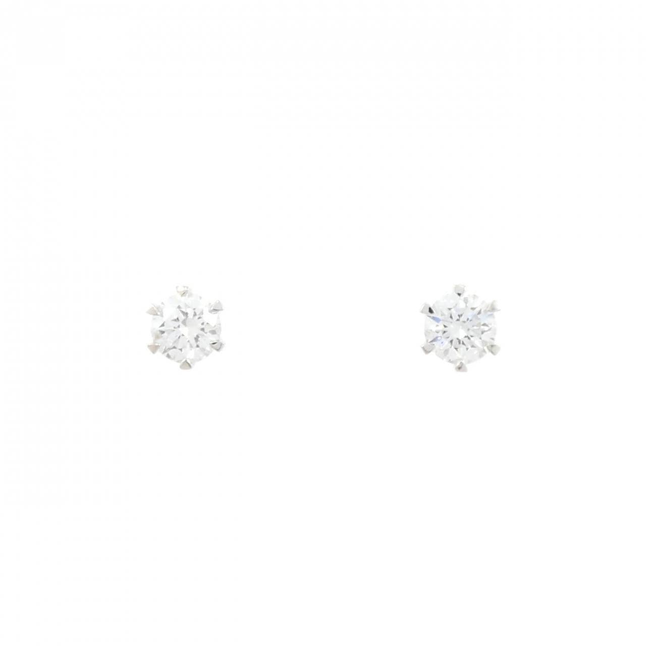 【リメイク】PT900/ST ダイヤモンド ピアス 0.217CT 0.235CT F VS1 EXT H&C