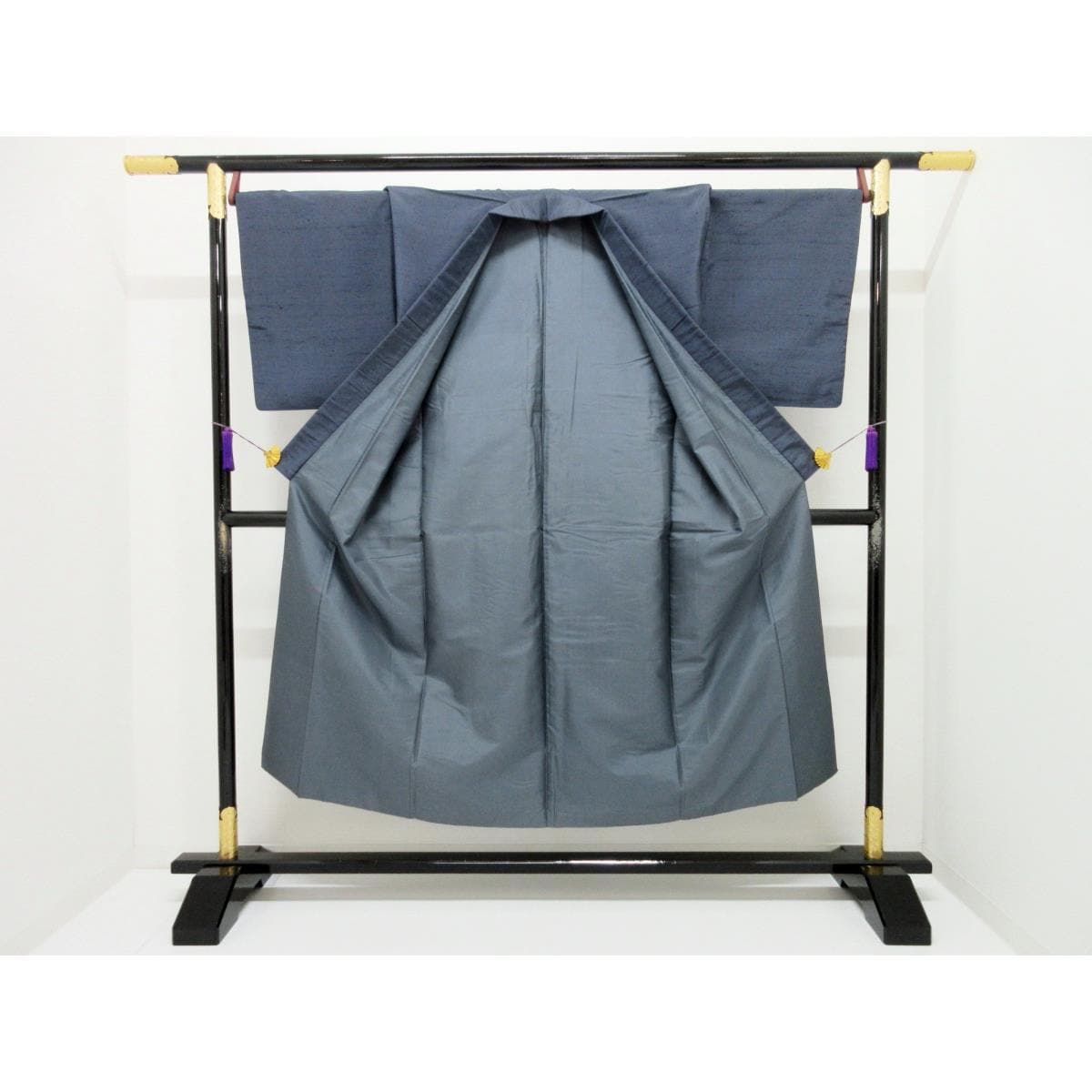 男物　紬織　きもの・長襦袢　２点セット