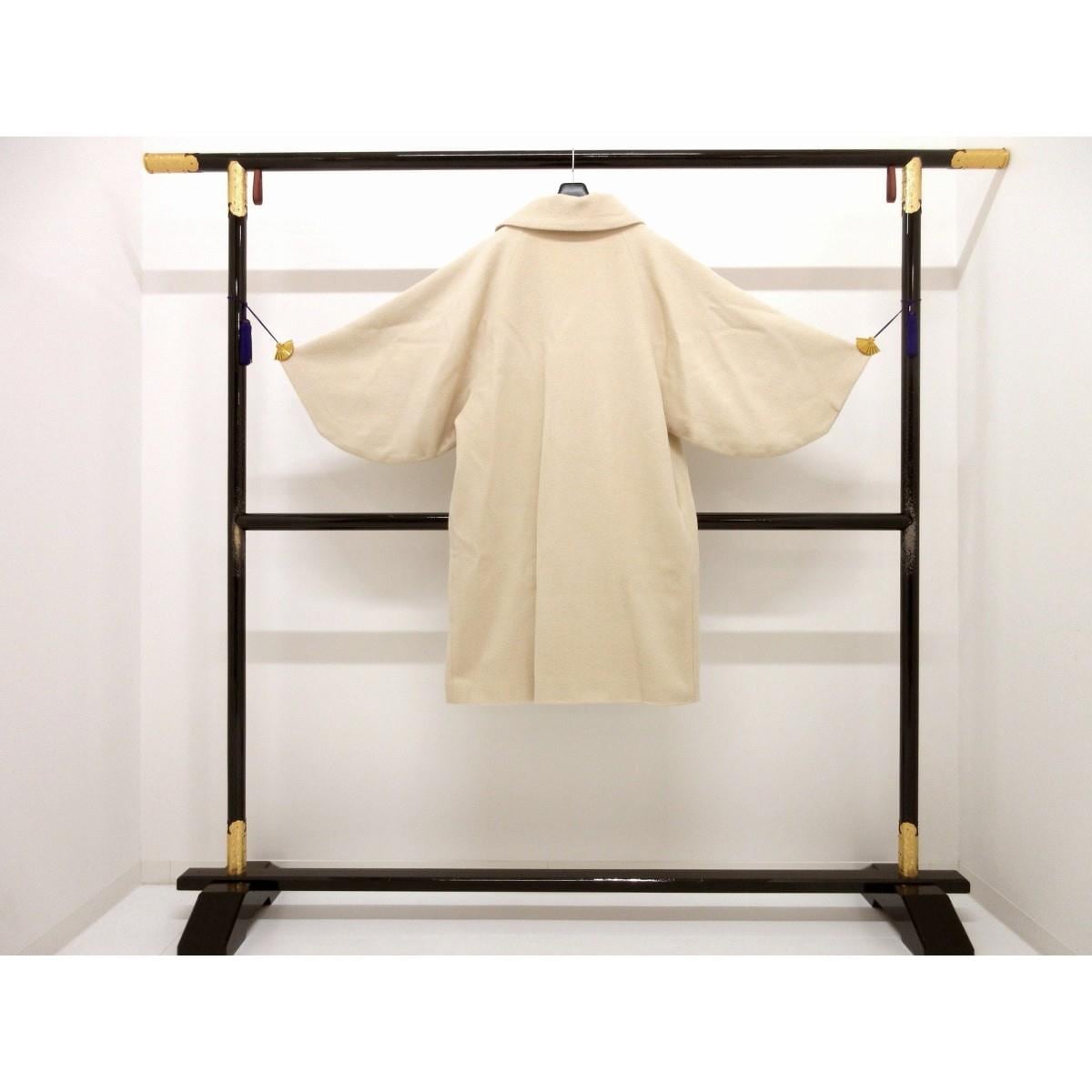 【新品】お洒落コート　アンゴラ混コート　ヘチマ衿