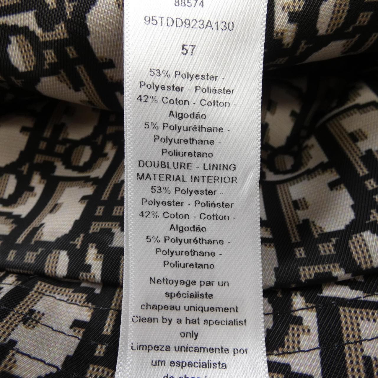 クリスチャンディオール CHRISTIAN DIOR TEDDY-D ボブハット オブリーク 95TDD923A130 ハット