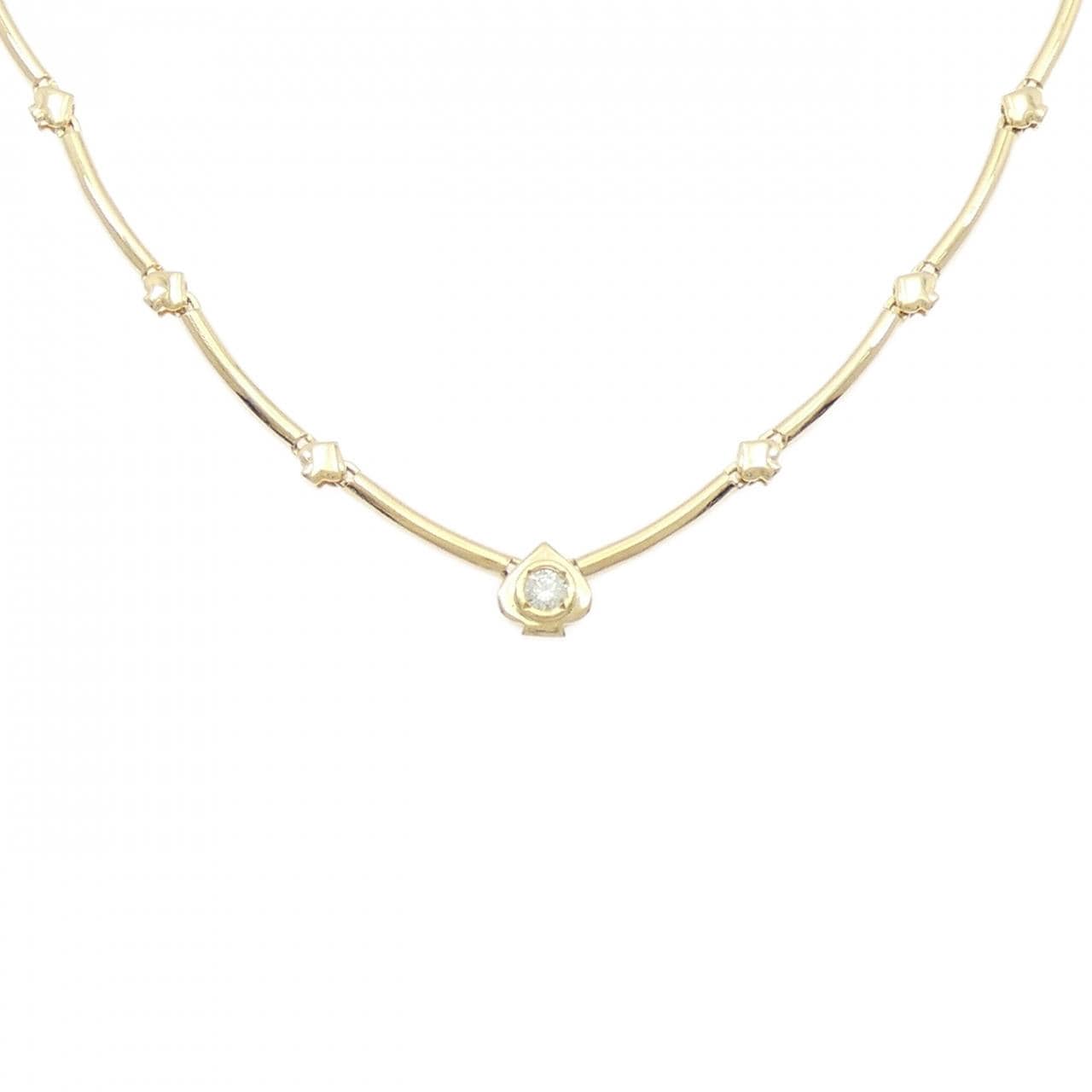 K18YG ダイヤモンド ネックレス 0.12CT