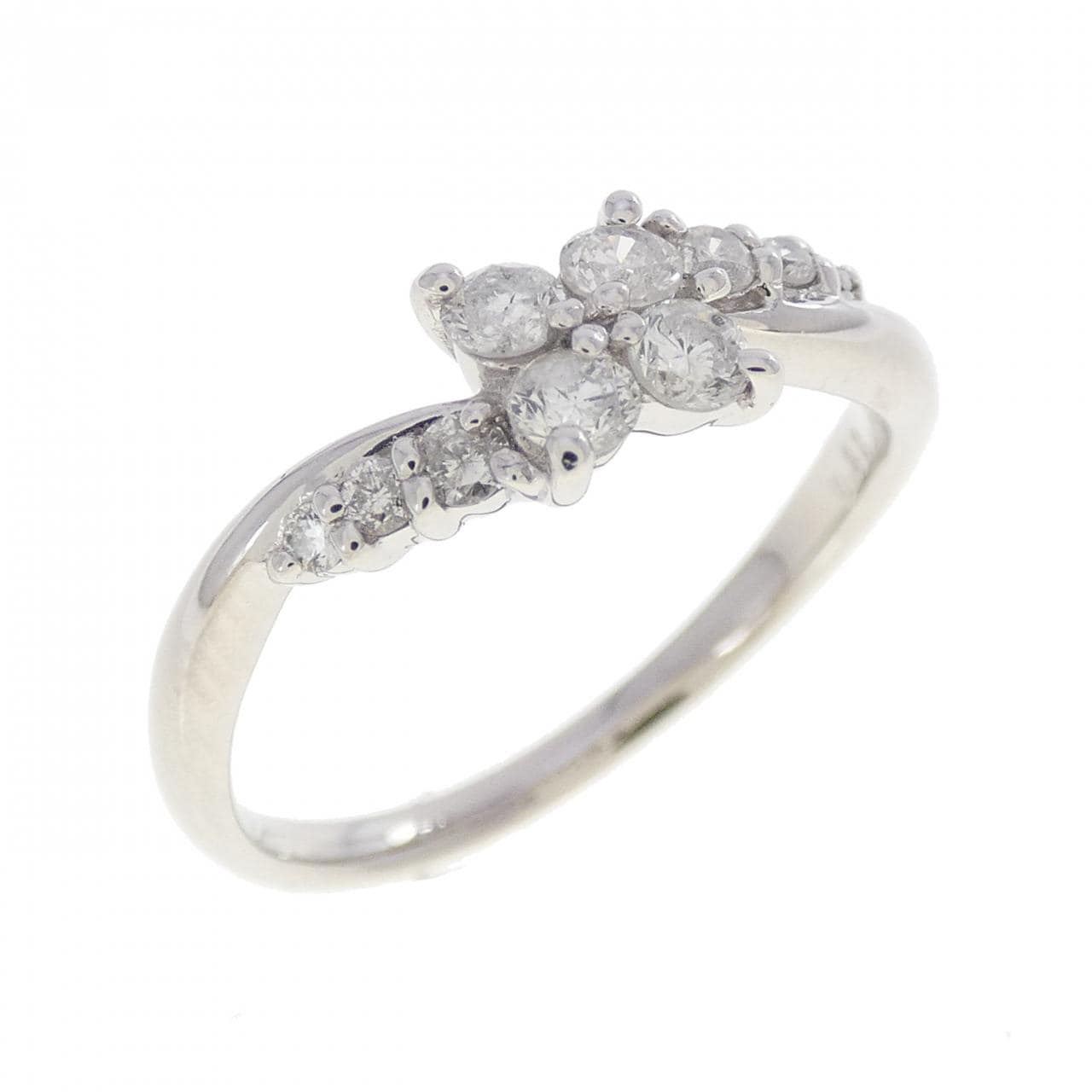 PT900 フラワー ダイヤモンド リング 0.32CT