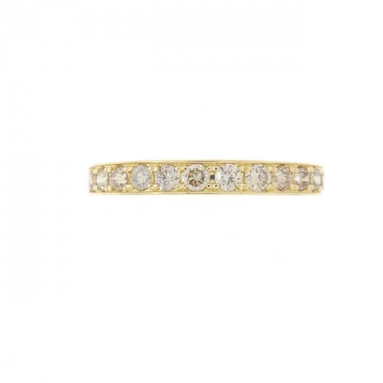 K18YG ハーフエタニティ ダイヤモンド リング 0.30CT
