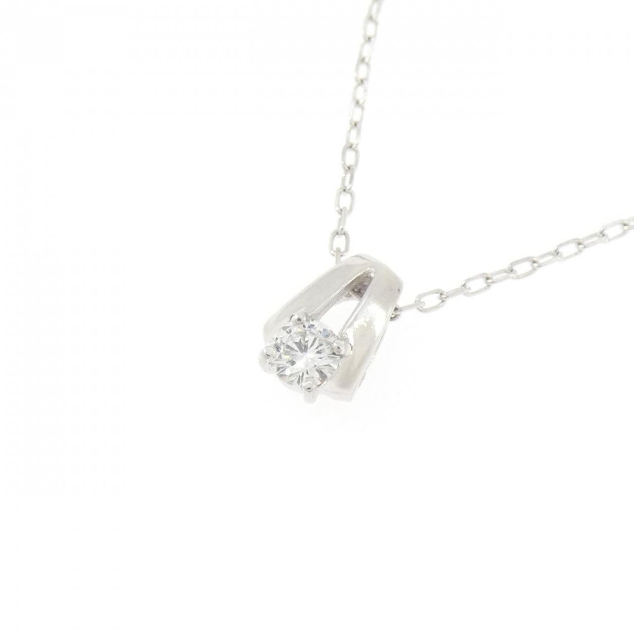 K18WG ダイヤモンド ネックレス 0.10CT