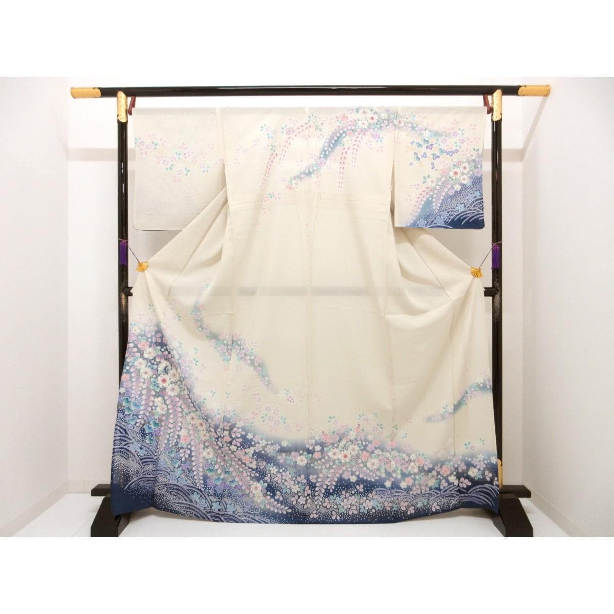単衣　【翠山工房】駒絽訪問着　身幅２Ｌ寸