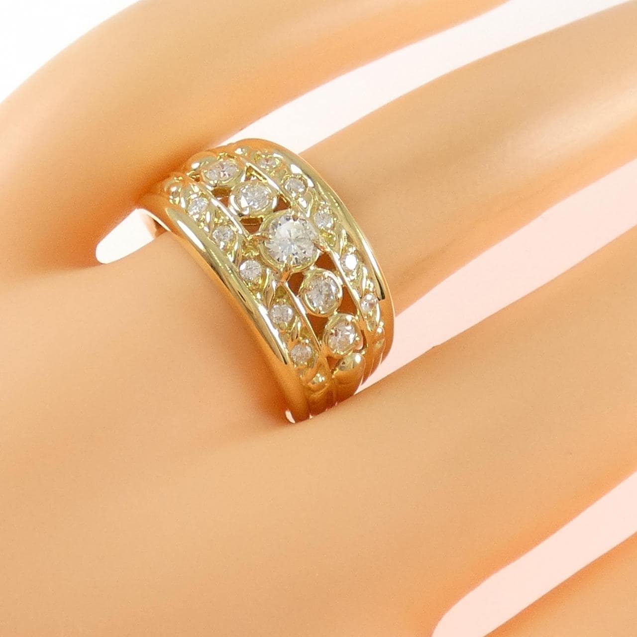 K18YG ダイヤモンド リング 0.52CT