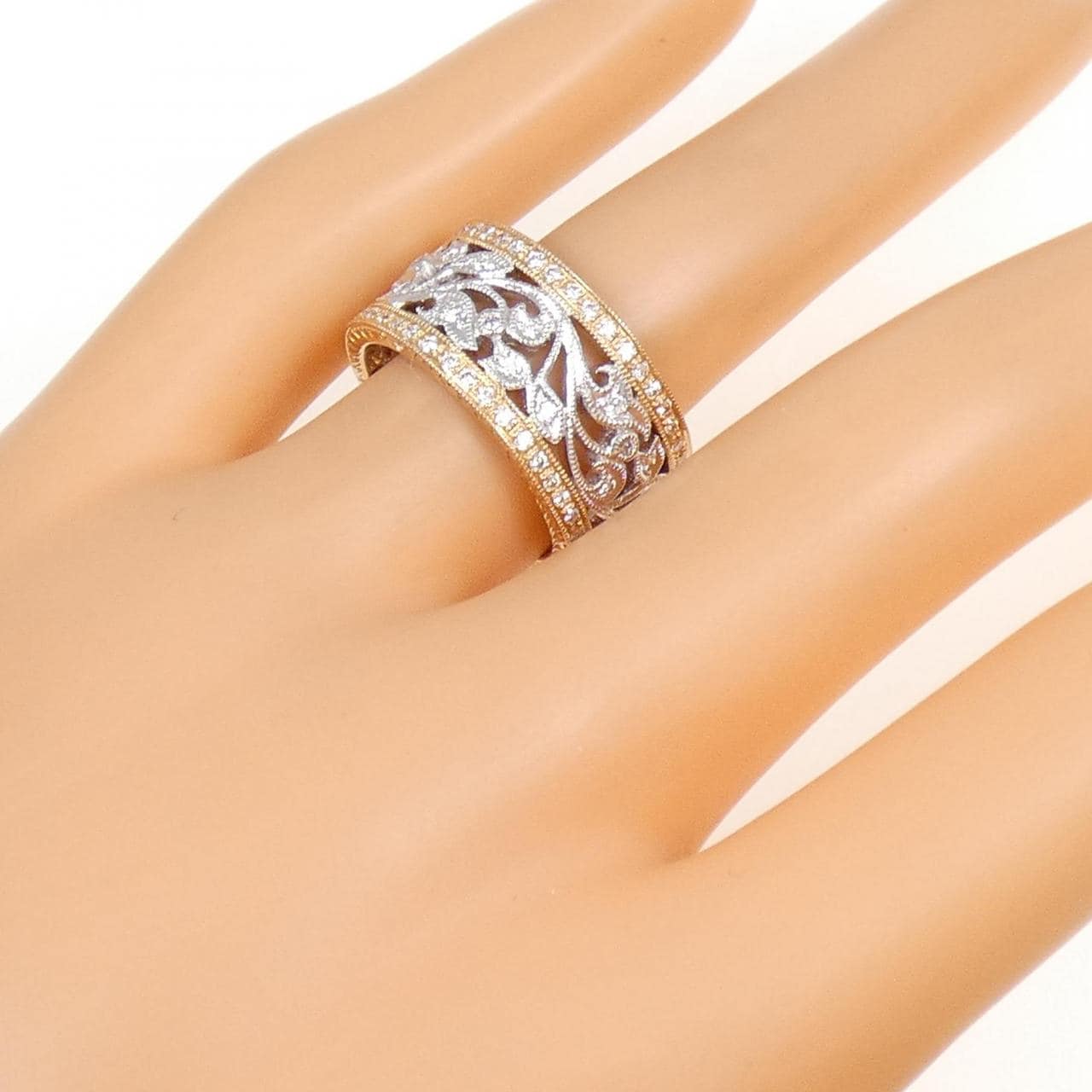 750WG/750PG フルエタニティ ダイヤモンド リング 0.75CT