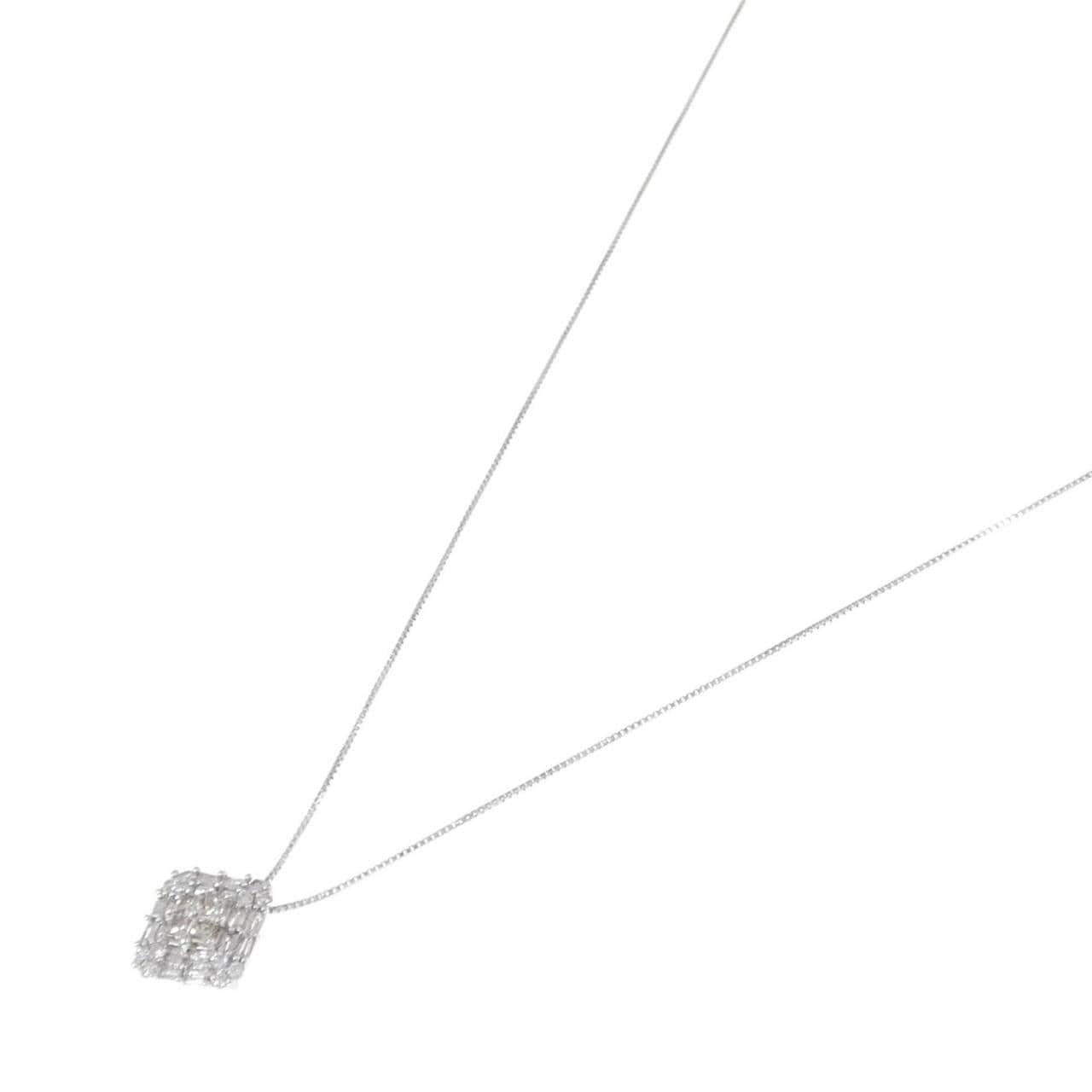 K18WG ダイヤモンド ネックレス 0.50CT