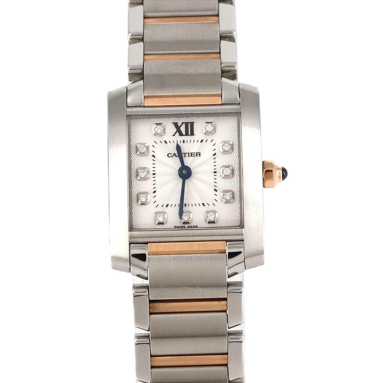 Cartier Tank Française SM PG Combi・11P WE110004 SSxPG石英