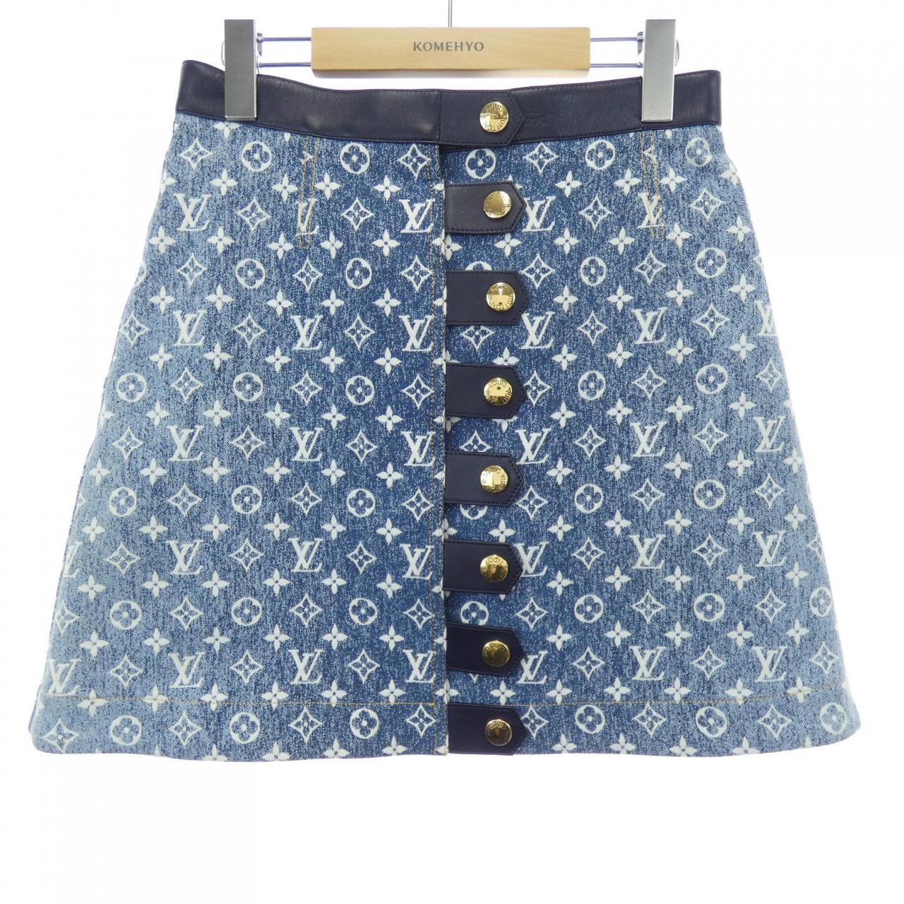 LOUIS VUITTON Monogram提花牛仔半身裙 FMSK27KJ2