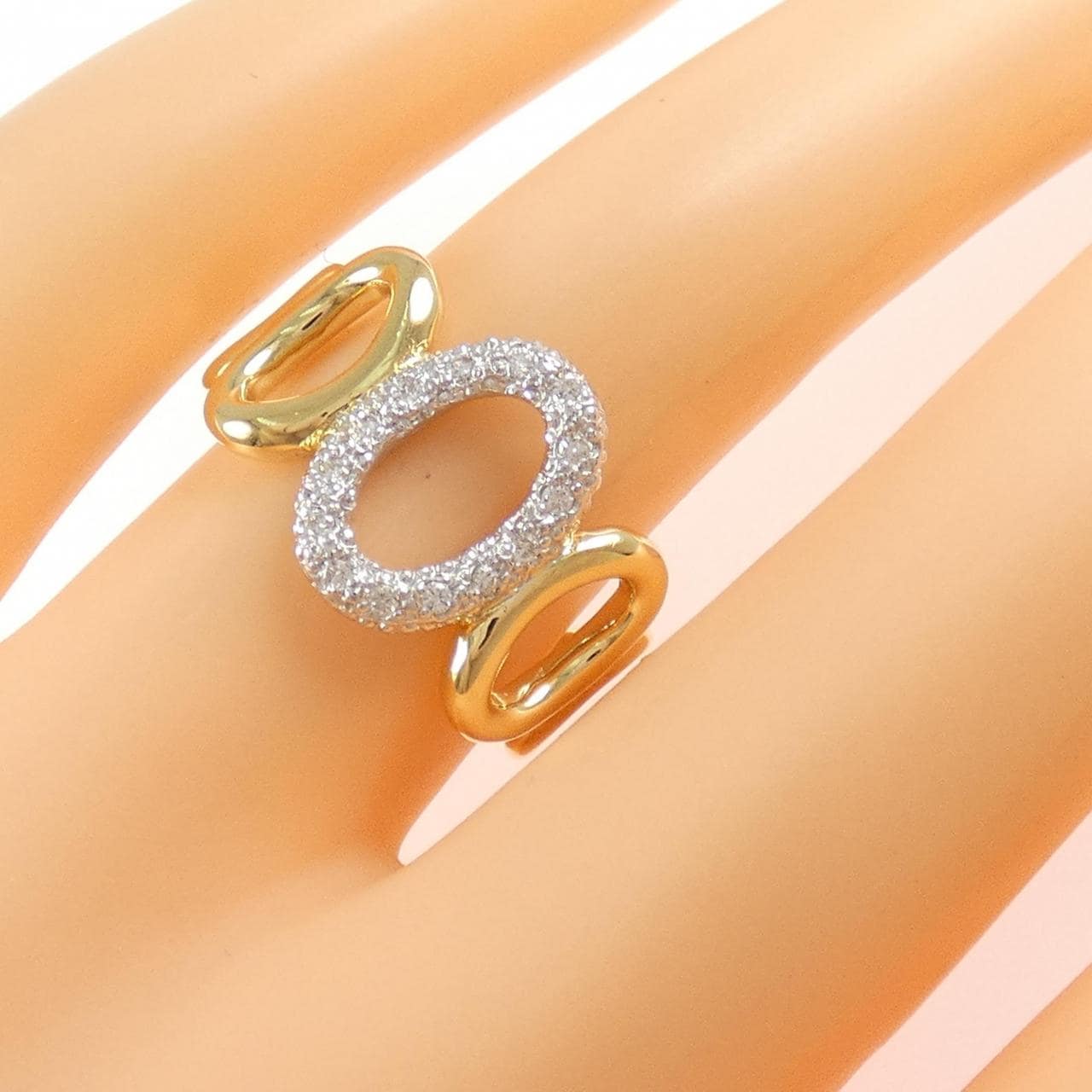 K18YG/K18WG ダイヤモンド リング 0.09CT