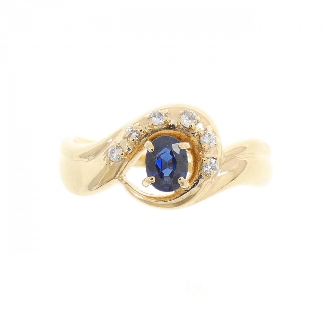 K18YG サファイヤ リング 0.24CT