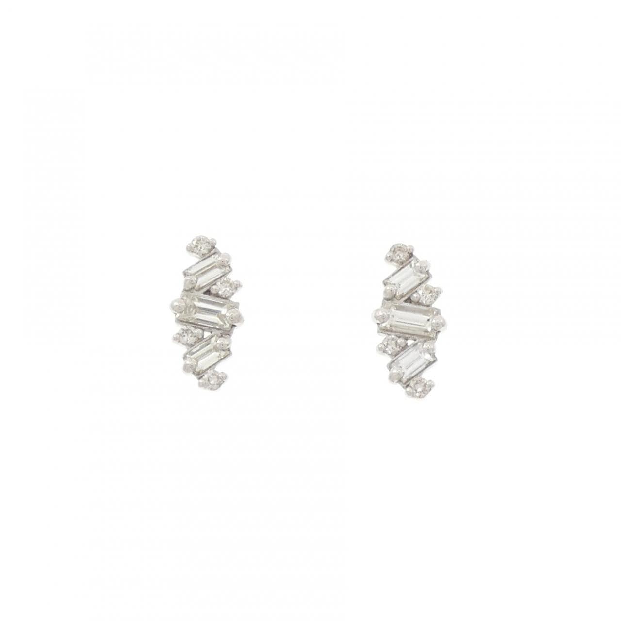 K18WG ダイヤモンド ピアス 0.38CT