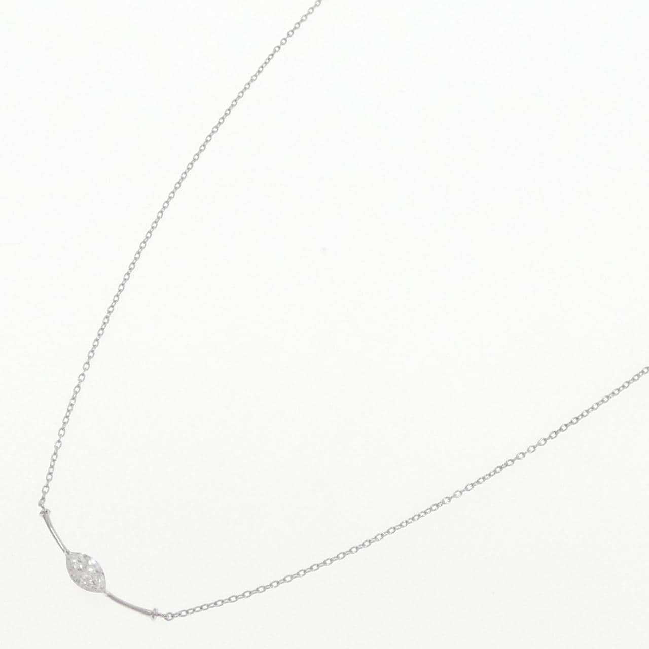 K18WG ダイヤモンド ネックレス 0.15CT