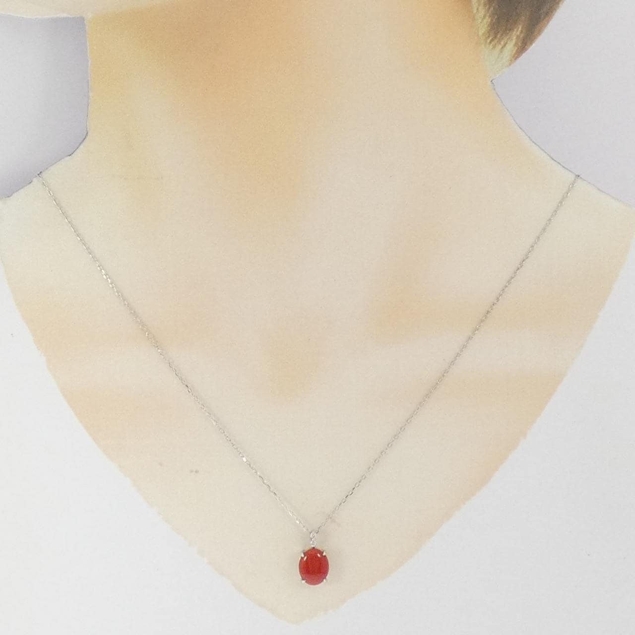 PT950/PT850 サンゴ ネックレス 1.50CT