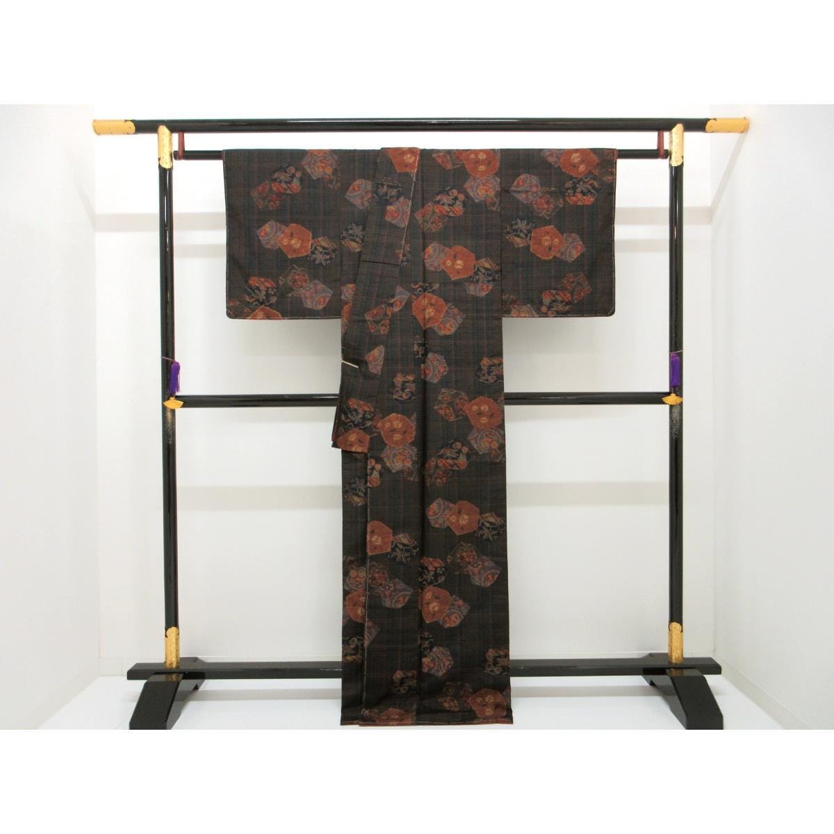 【未使用品】紬【吉澤与市】身幅Ｌ寸