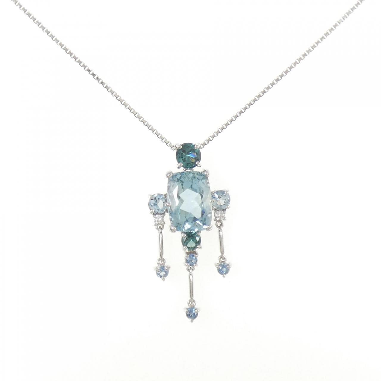 PT900/PT850 カラーストーン ネックレス