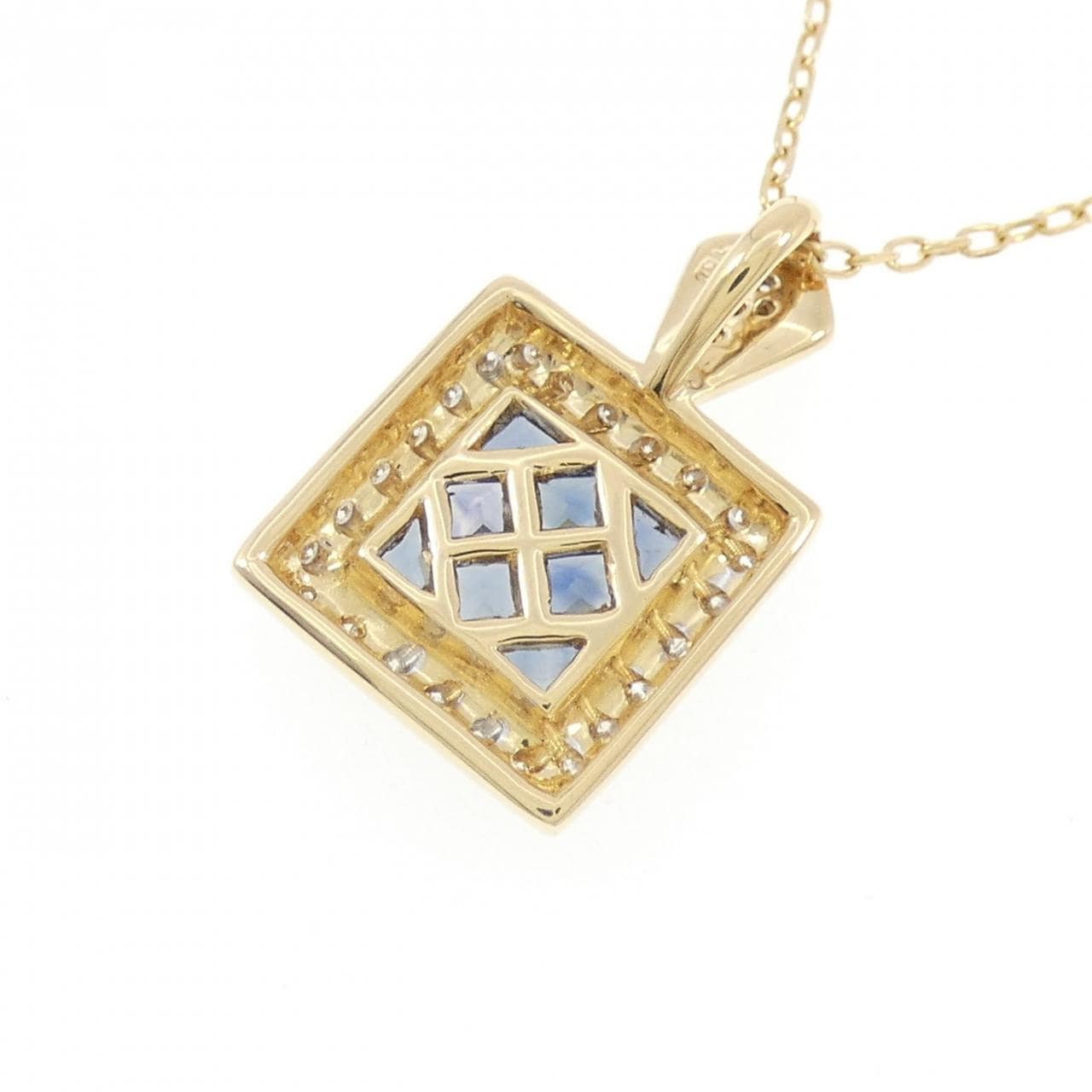 18KYG/K18YG サファイヤ ネックレス