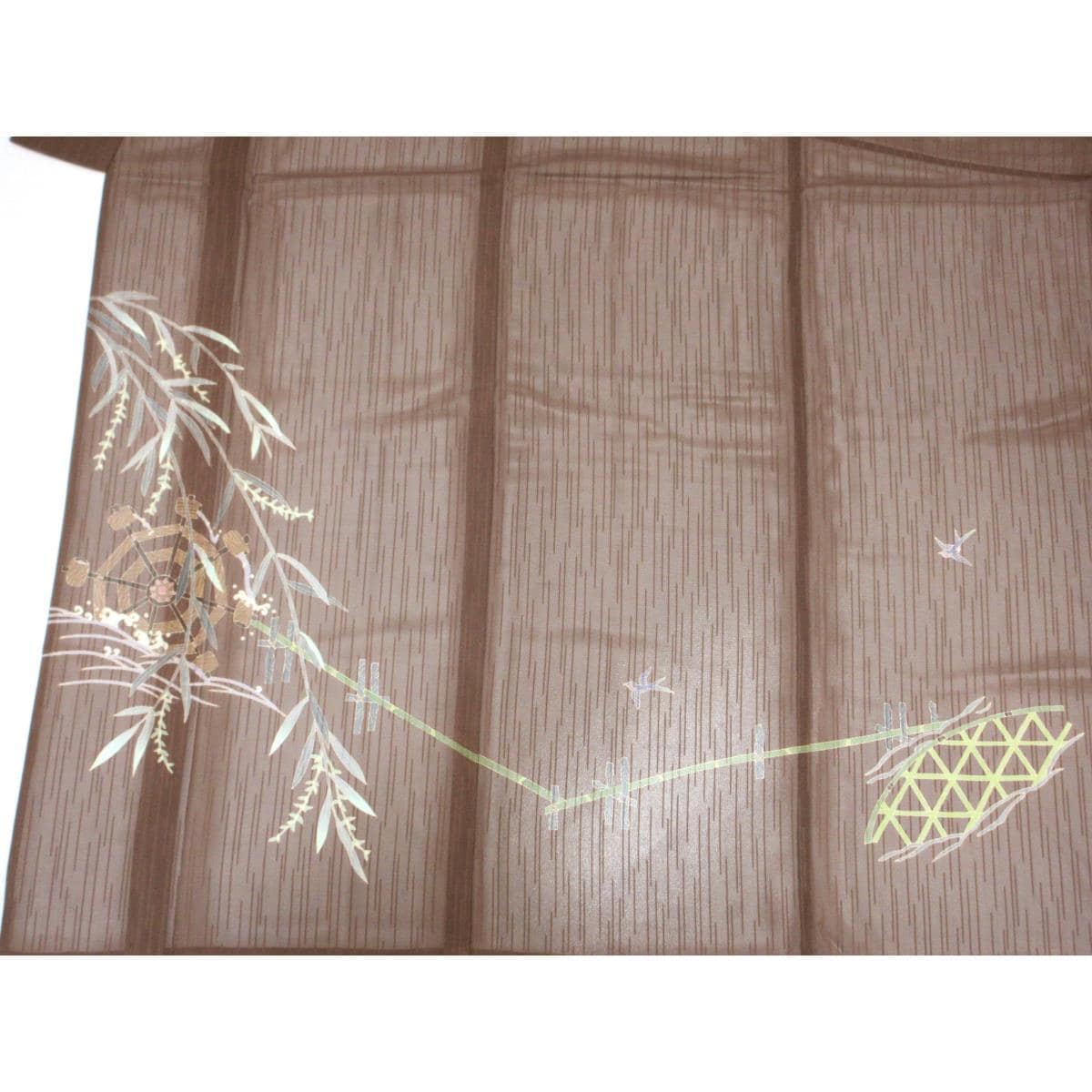 単衣　紋紗織訪問着　魚津誠【本加賀友禅】